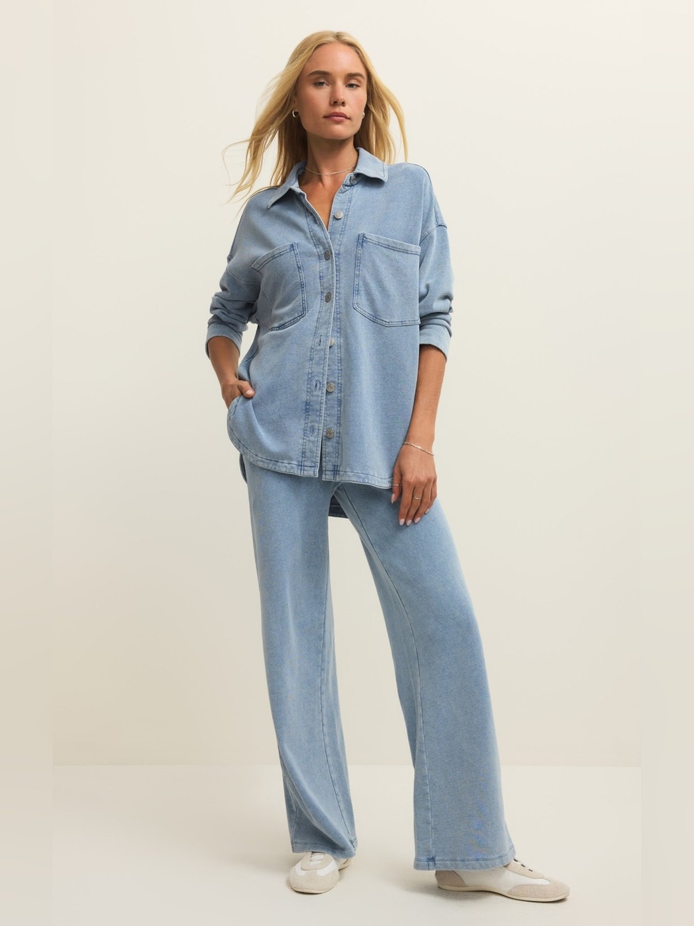 NWT Z Supply All Day Knit in Ocean Air Indigo